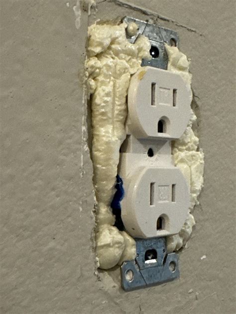 spray foam inside electrical box